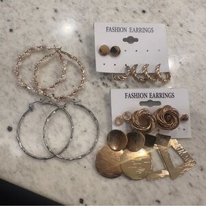 Stylish Silver and Gold Earrings Collection